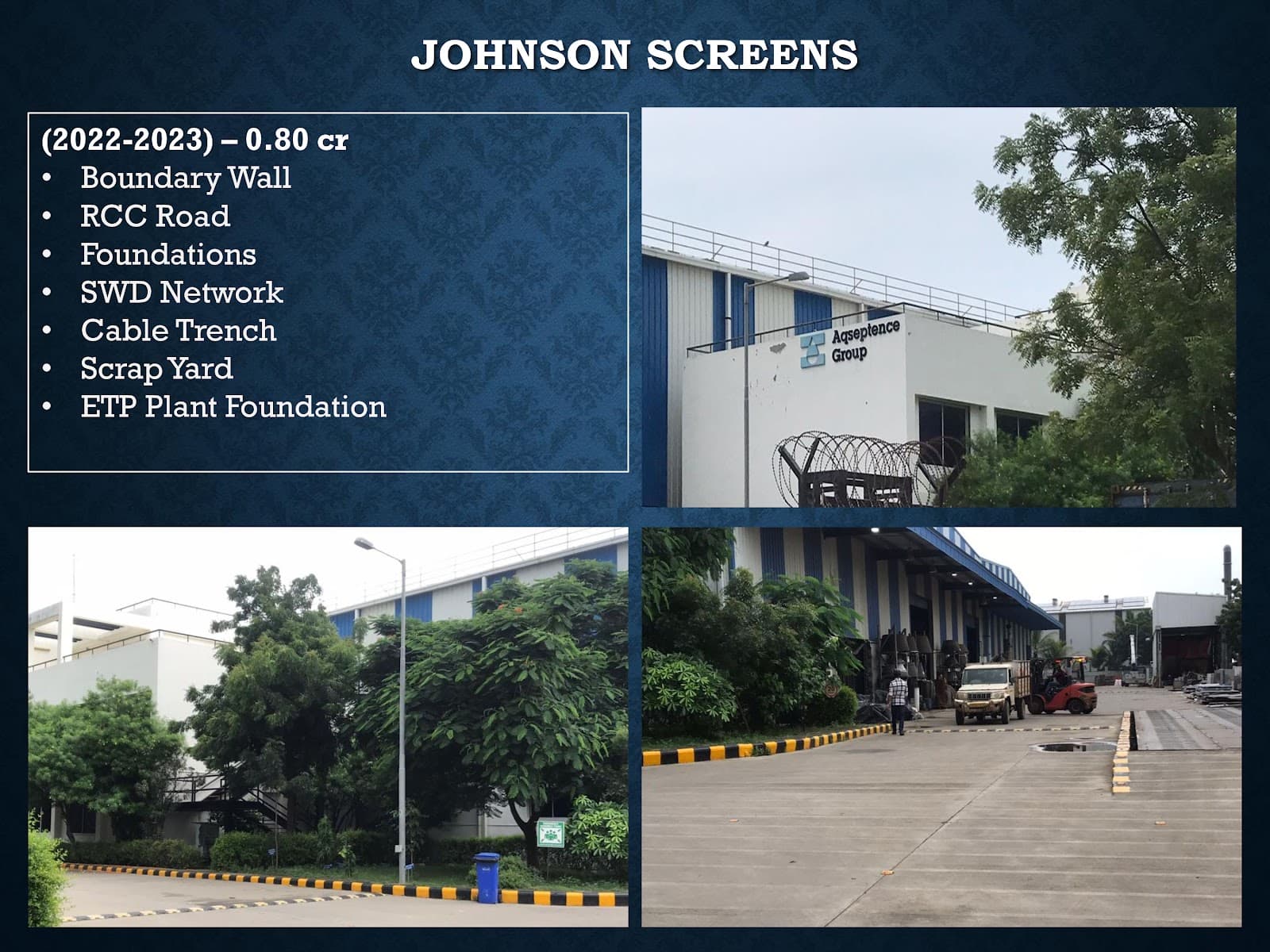 Johnson Screens Industrial Infrastructure Project